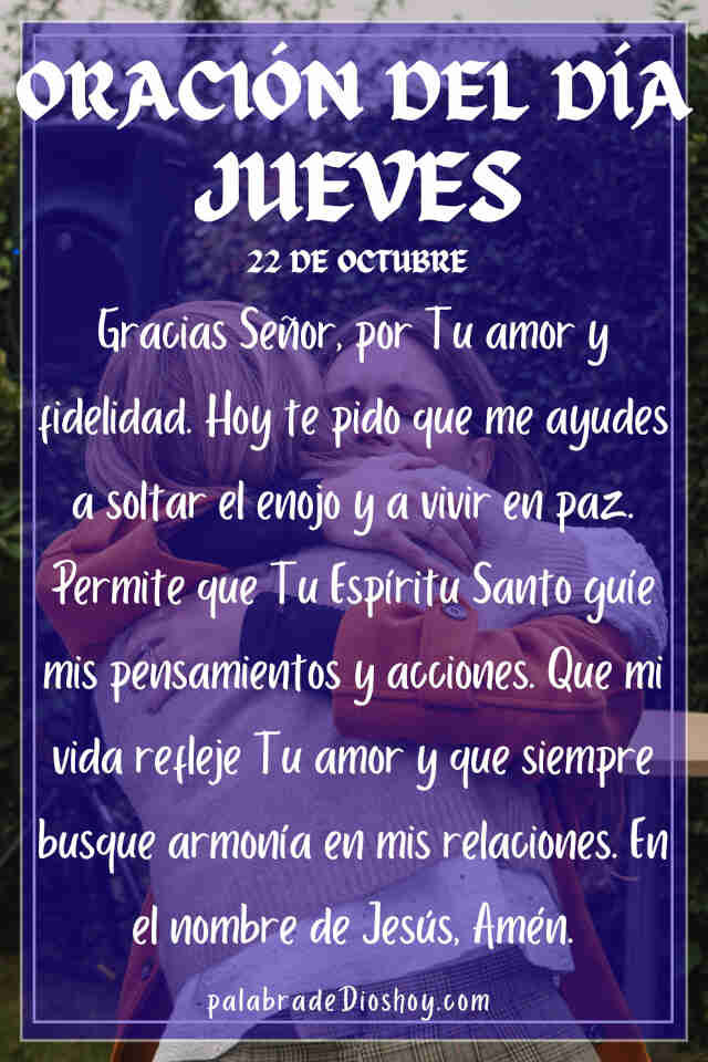 Oración del día de hoy jueves 22 de octubre